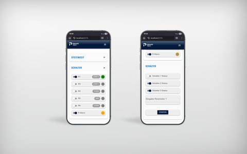 Entwicklung Vue Web App - VueJS Web App-Frontend als Administration für elektronische Steuerungen